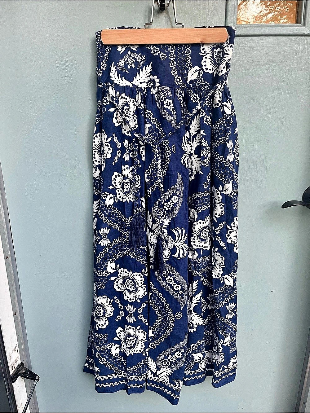 Joie Floral Maxi Skirt Blue White Size XS, NWT